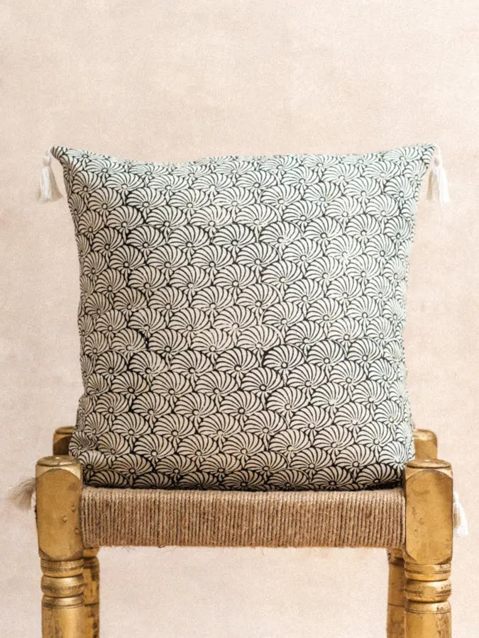 Khaki lotus cushion