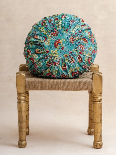 Round Cushion Cover - Jodhpur Blue 